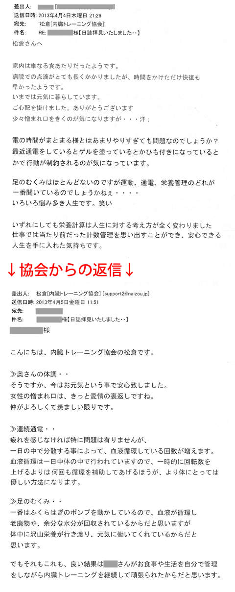 足のむくみはほとんどないのですが運動、通電、栄養管理のどれが一番聞いているのでしょうかねぇ・・・・いろいろ悩み多き人生です。笑いいずれにしても栄養計算は人生に対する考え方が全く変わりました。